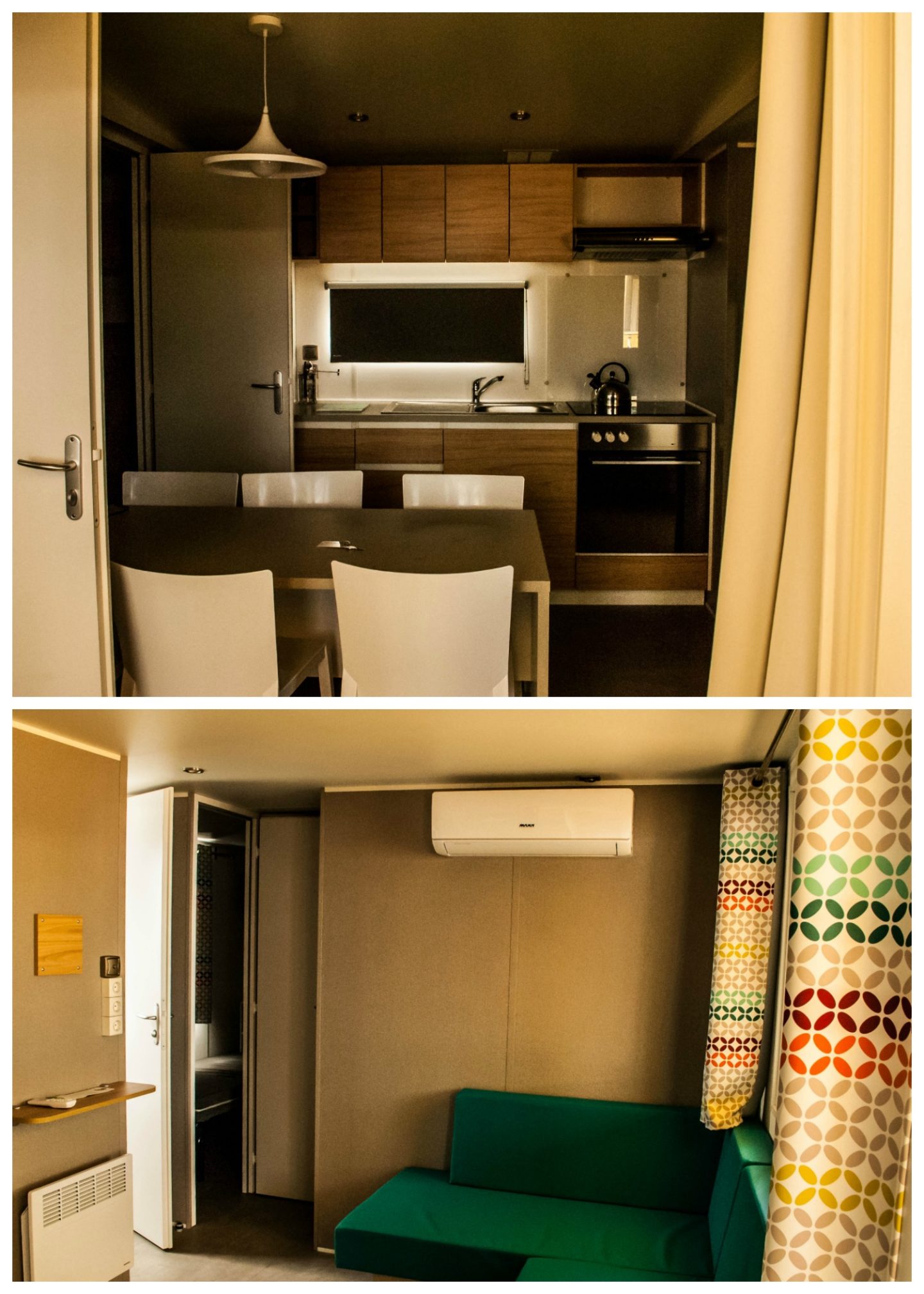 The interior of our Union Lido mobile home was very modern