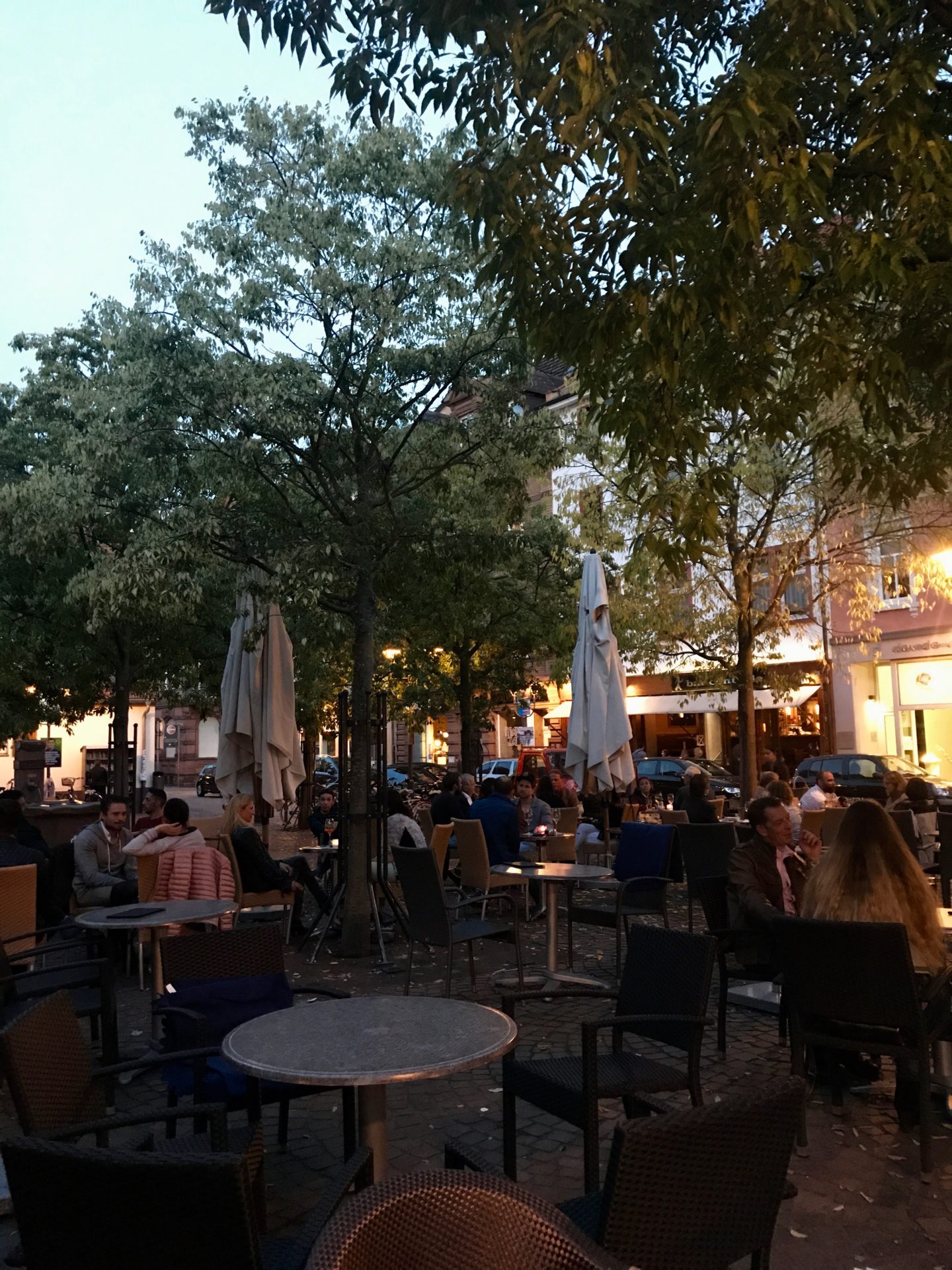 The lovely Neuenheim Marktplatz on a spring evening.