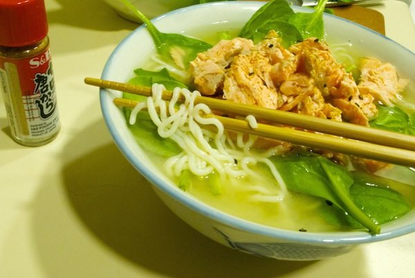 Shirataki noodles make lovely ramen