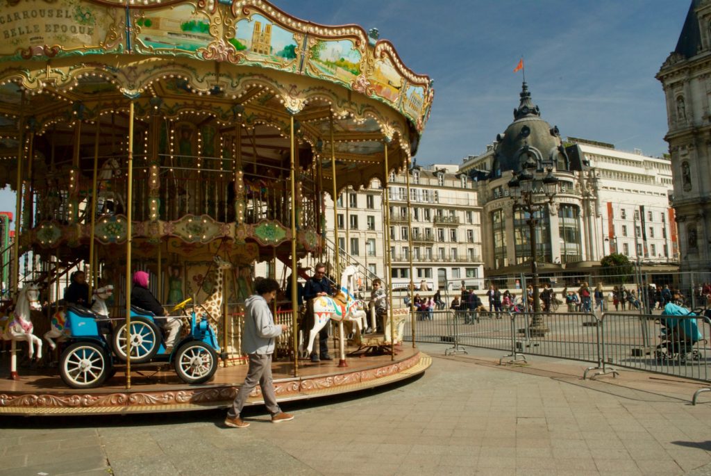 paris with kids - hotel de ville carousel
