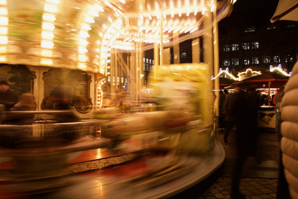 Vintage carousels are a common feature of German Christmas Markets