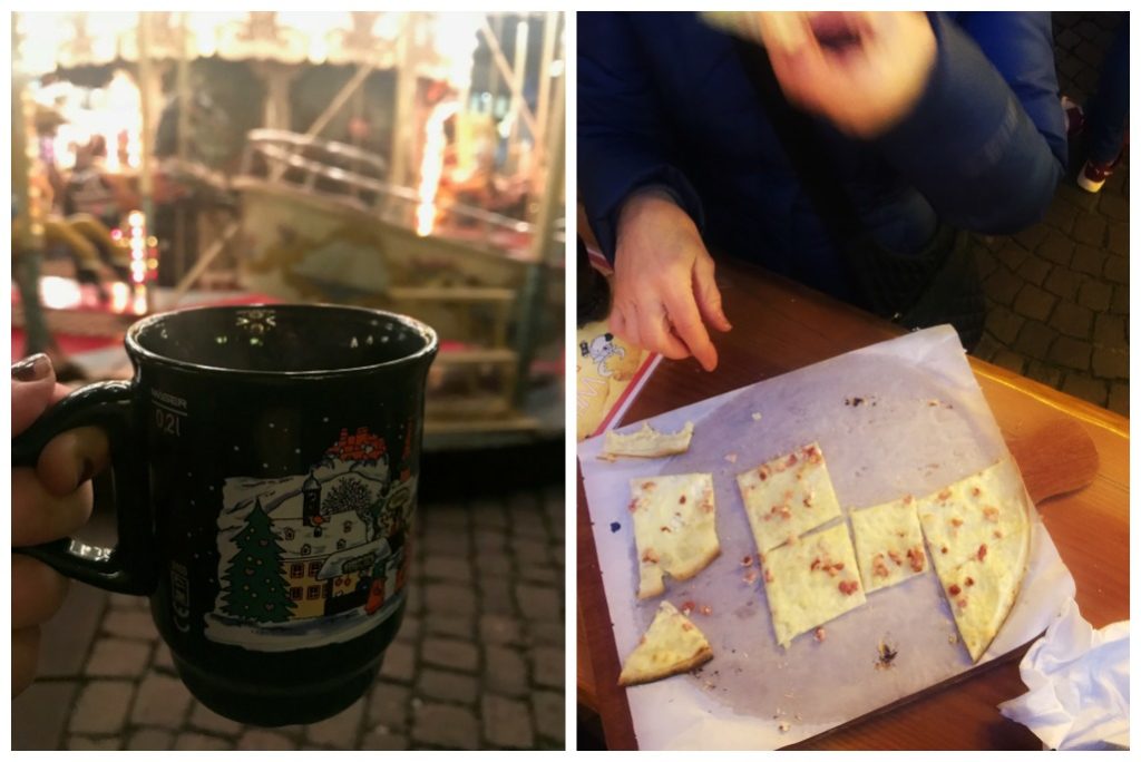 Glühwein and Flammkuchen are our favourite foods at the Christmas Market