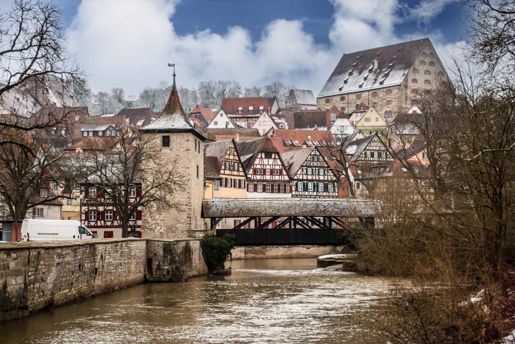 The massively picturesque town of Schwäbisch Hall makes a good day trip from Stuttgart. 