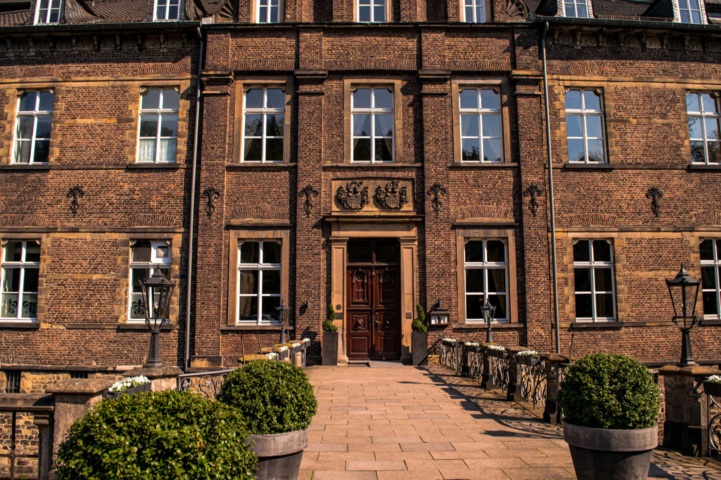 Front door of the Schlosshotel Hugenpoet
