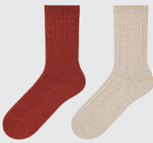 Uniqlo HEATTECH Cable Socks